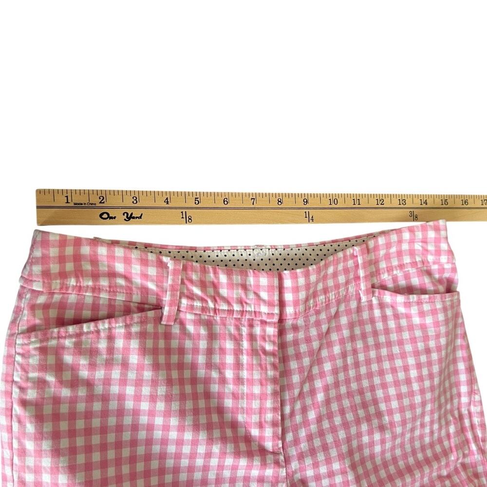 Talbots The Perfect Bermuda Short In Pink & White Gingham Size 2 - Picture 6 of 8